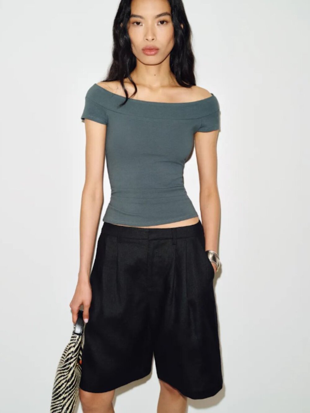 NWT Reformation Florence Knit Top In Slate